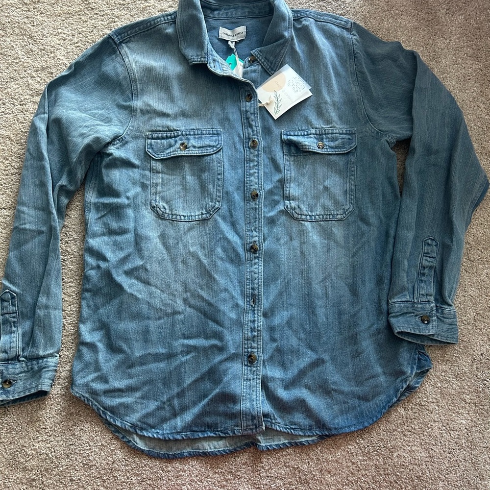 Thread & Supply Light Blue Denim Shirt
